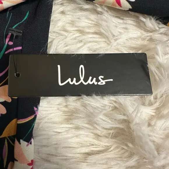 Lulus Herbaceous Babe Navy Floral Print Shift Dress Sz S NWT - Picture 5 of 9